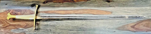 Vintage Toledo Spain Two Handed Sword 50.5" Medieval Knight Broadsword Bone Grip