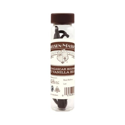 Nielsen-Massey Madagascar Bourbon Vanilla Beans for Baking 2 Count, No Color