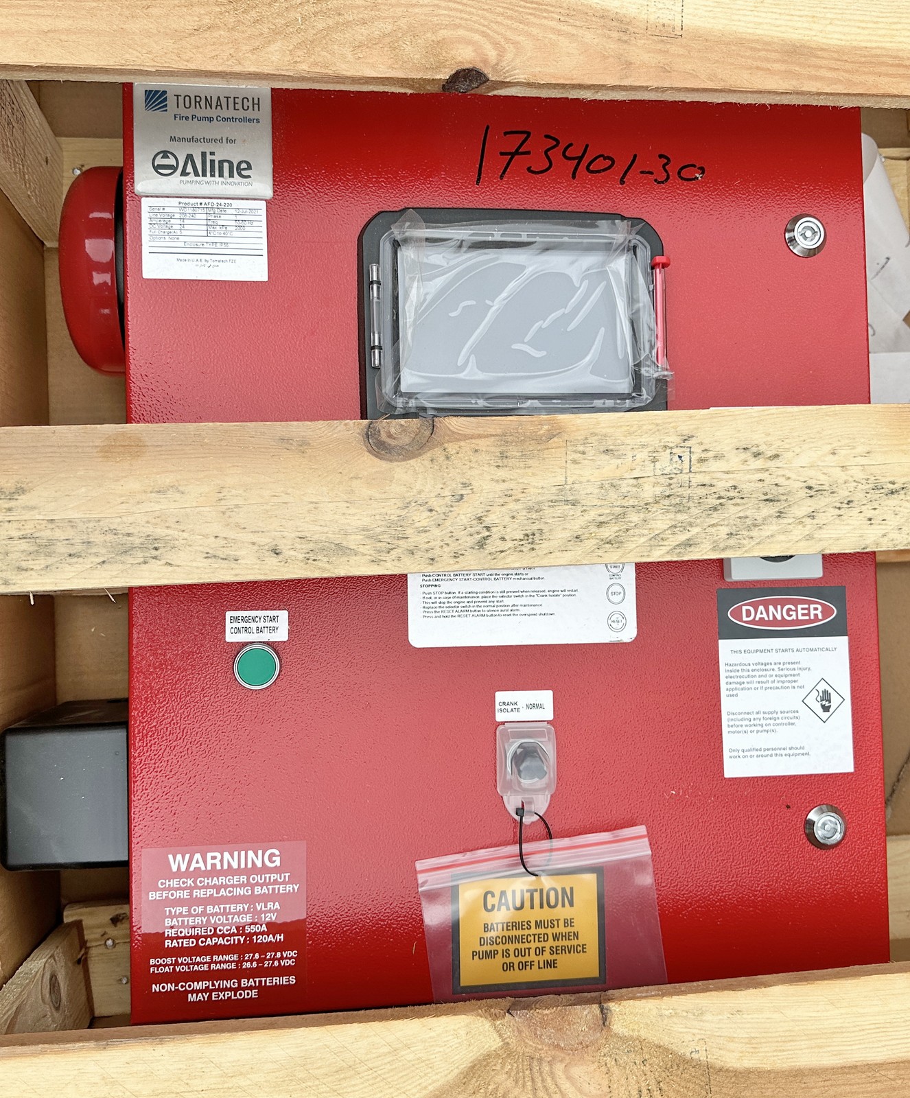 Tornatech Aline AFD-24-220 24V AS-2941-2013 Fire Pump Controller *NEW*