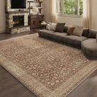 9x12 Area Rugs Reddish Brown Washable Rug for Living Room, Dining Room, Bedro...