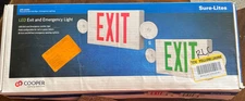 Sure-Lites LED Exit &Emergency Sign Red Or Green Letters White Housing