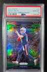 Drake Maye 2024 Panini Prizm Fireworks Green Prizm Rookie RC #22 PSA 10
