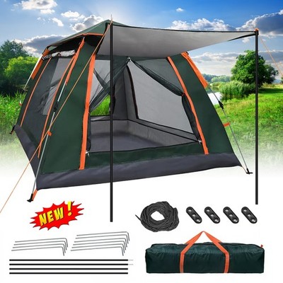 3-4 Mann Automatisch Campingzelt Doppelschicht Pop Up Zelt für Wandern, Reisen