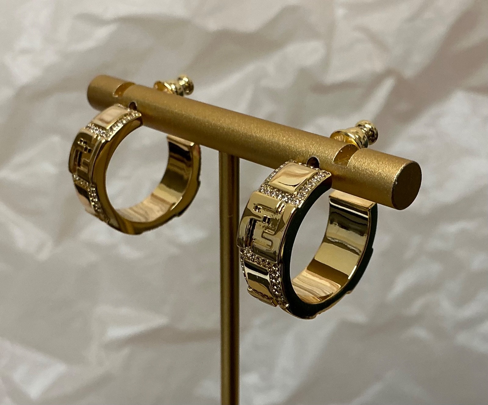 Fendi. Forever gold plated earrings # 462 thumbnail 3