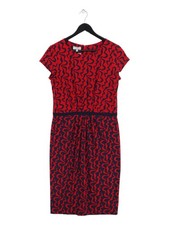 Laura Ashley Bodycon Midi Dress UK12 in Red