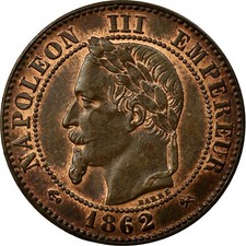 [#24023] Coin, France, Napoleon III, Napoléon III, 2 Centimes, 1862, Bordeaux