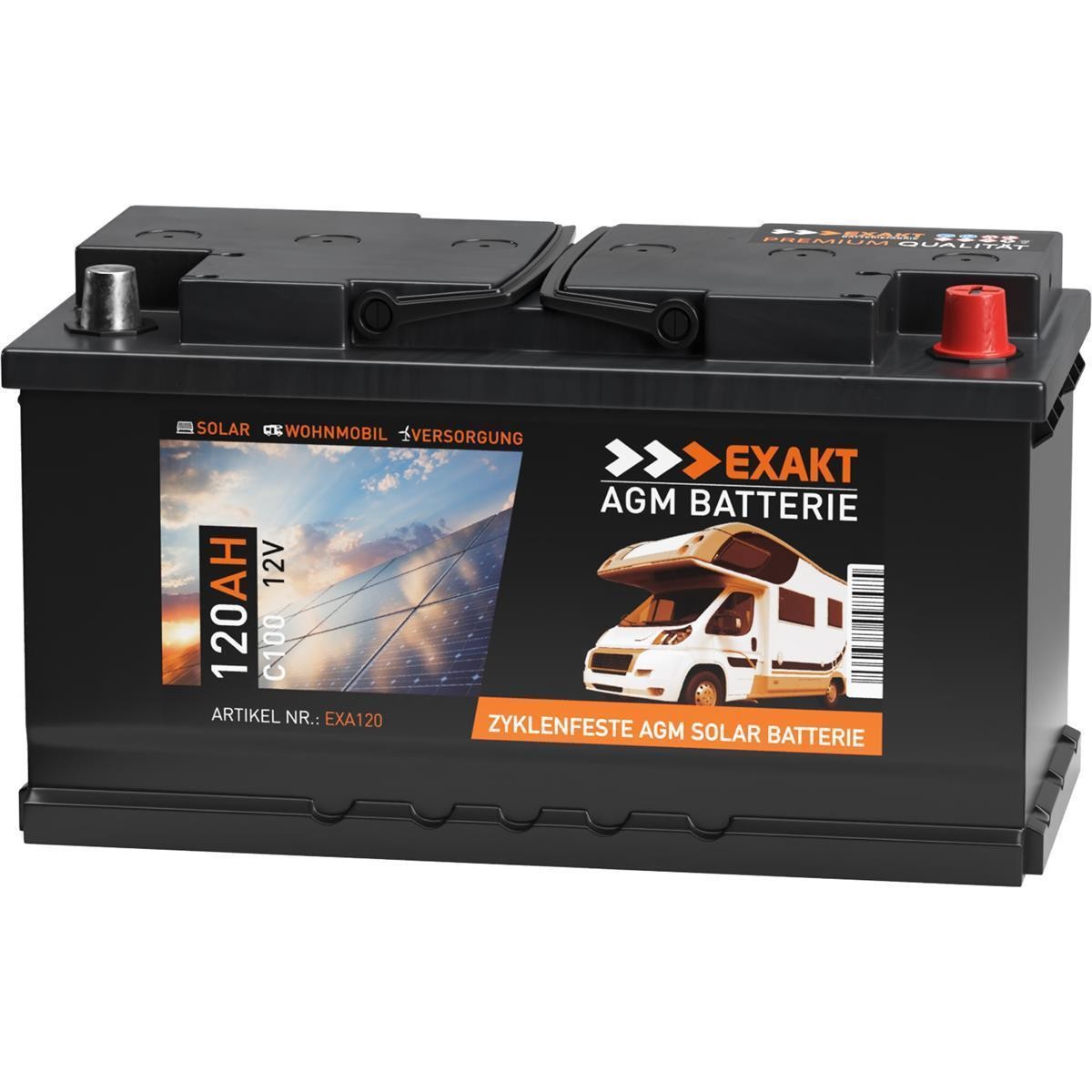 Batteria AGM 120Ah 12V per Camper e Barca
