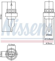 Nissens 207011 Sensor, KüHlmitteltemperatur Oben Unten FüR Hyundai KIA