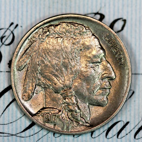* 1917-D * SOLID+ GEM BU MS BUFFALO NICKEL * FROM ORIGINAL COLLECTION