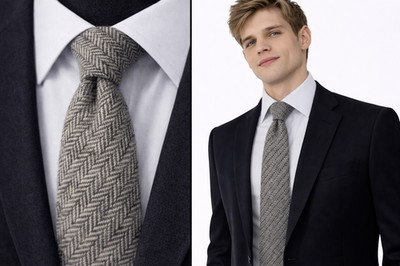 Wolle Herren Krawatten Grau Fischgrät Silber Schwarz 6CM Schmal Formell Designer UK