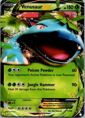 Venusaur EX Ultra Rare XY Base Set 1/146 MP | eBay