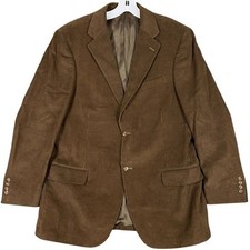 Lands End Blazer Mens 42R Brown Corduroy Lined Classic Jacket preppy academia