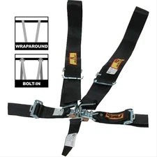 RCI Racing Shoulder Harness Dragster Belts 3 in. Latch 5 Point Black