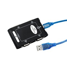 USB To RS232 Serial Adapter DB9 4Port Male Converter For Windows 11/10/8/7