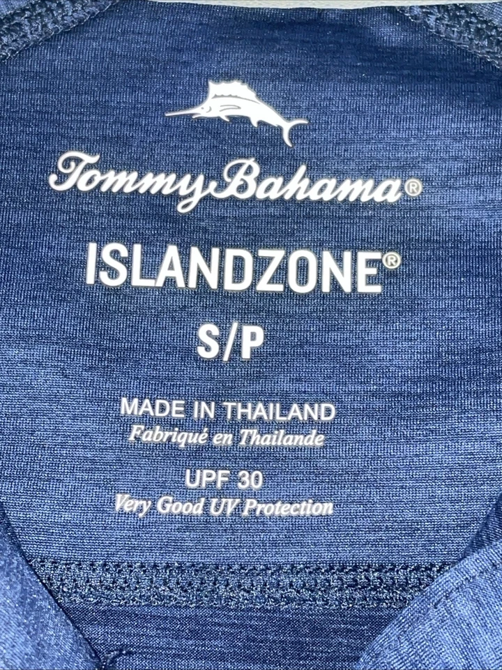 Camisa Polo Tommy Bahama Island Zone/Seattle Seahawks Hombres S/P Azul Marino Protección UV Foto 3 de 4