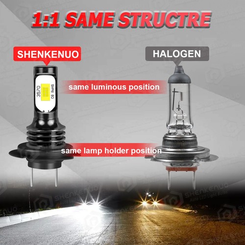 For MAZDA 3【2004 - 2009】 Kit Low Beam 2X H7 LED Headlight Globes Replace Halogen - Picture 4 of 11