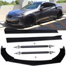 For Hyundai Genesis G70 G80 G90 Front Bumper Lip Splitter+ Side Skirt +Strut Rod