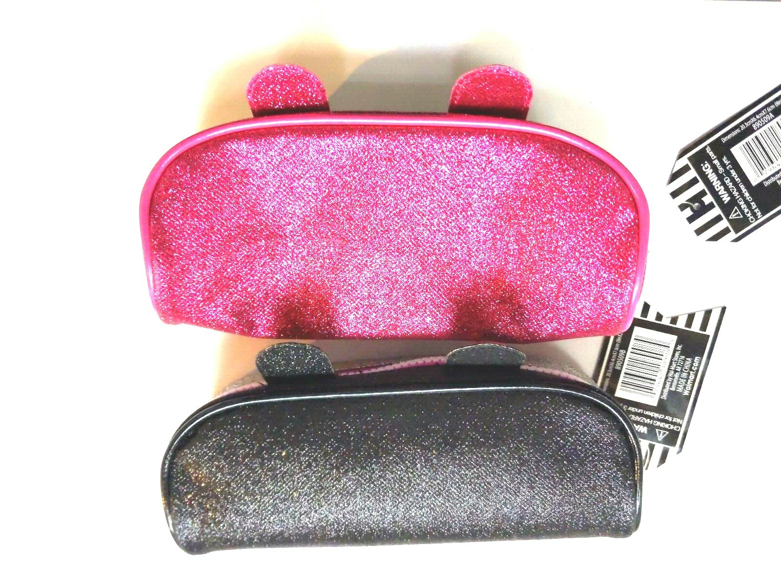 Pencil Case, Storage Pouch, Organizer, Funny Face Bright Color Sparkle Pen 