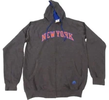 New York Knicks Mens Sizes M-L-XL-2XL-3XL-4XL-Tall Gray Full Zip Jacket Hoodie
