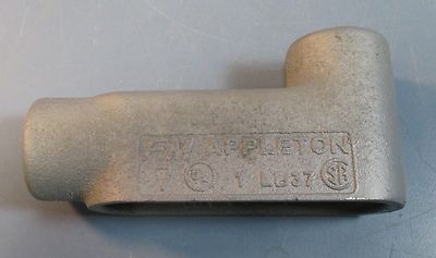 Appleton LB37 Bottom L Ported 1'' Conduit Body FM7 NWOB