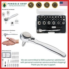 1/4 Mini Ratchet Set 28pcs, Metric Socket Set...