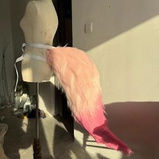 Honkai: Star Rail Jiao qiu Customized Fox Plush Tail Cosplay Props Pink Tail Toy