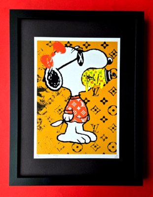 Death NYC Hand Signed Framed Print 16X12in LtdEd. SNOOPY FASHIONISTA COA