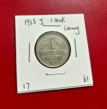 1988 J Germany 1 Mark Coin - Nice World Coin !!!