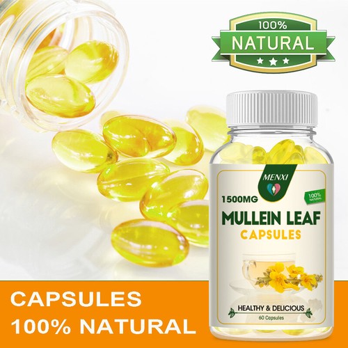 3 Bottles Mullein Leaf Capsules Herbal Supplement For Lung Cleansing Detox Pills - Picture 3 of 13