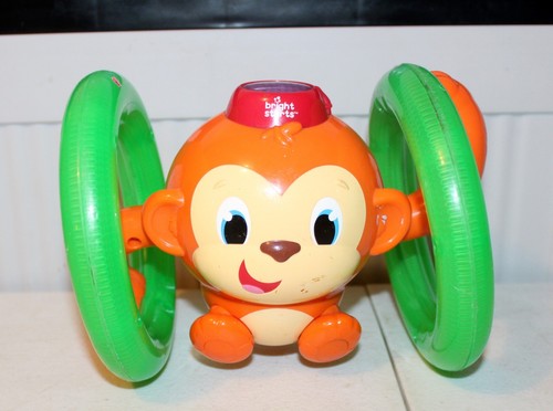 Bright Stars Roll & Glow Monkey - Ready, Set & Roll Wheels Glow as Monkey Rolls