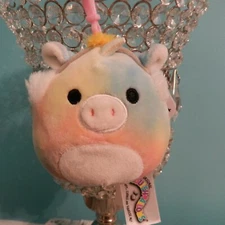 NWT 2020 Squishmallows 3.5" Esmerelda the Unicorn Earmuffs Clip for Christmas