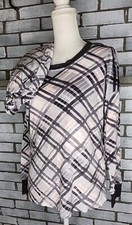   Joyspun Women's Two Piece Plaid Velour Pajama Set Size Small Gray Multicolor