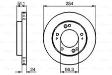 2 x BOSCH 0 986 479 020 Bremsscheibe für KIA