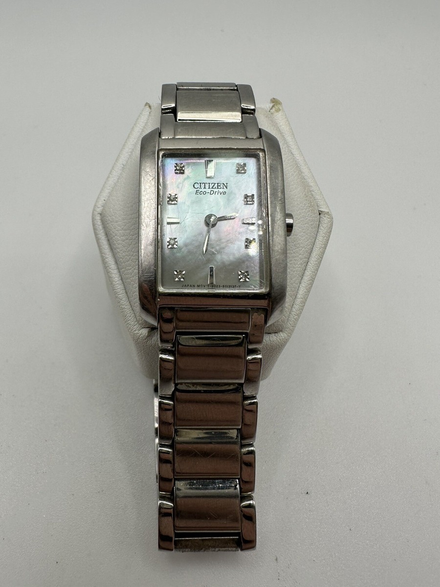 ★レア逆輸入★Citizen Eco Drive Ladies Watch Citizen Eco Drive Broken Project B023 Tank Silver Ladies
