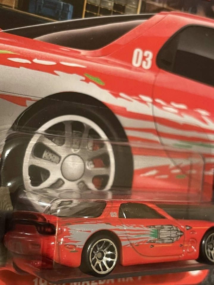 Hot Wheels Mazda RX-7 1/64 3 Inches HW Fast And Furious Nuovo In Scatola - Immagine 3 di 4