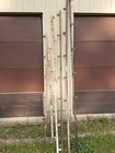 VINTAGE BARN DOOR RAIL SYSTEM (1)  70" & (1) 80" RAIL W/ 4 SINGLE PULLEY/HANGERS — photo 1