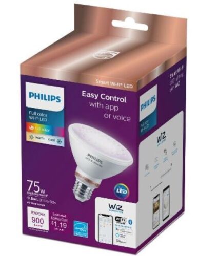 Philips WiFi LED Smart Bulb 75W 900 Lumens WiZ Connected Wireless NEW - Picture 2 of 4