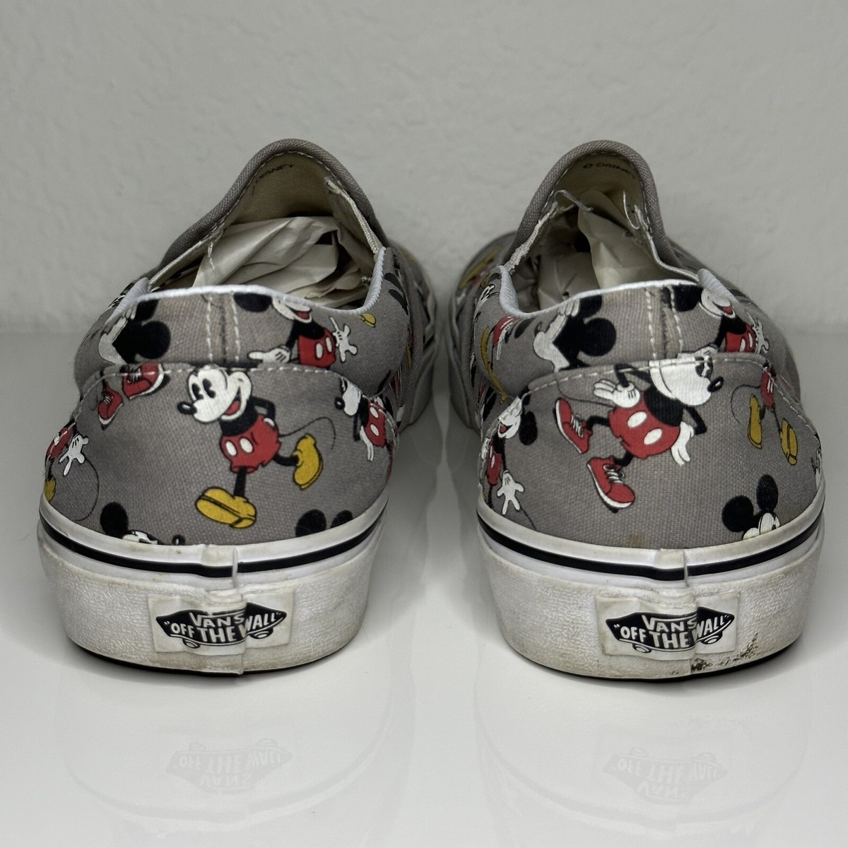 VANS x DISNEY MICKEY MOUSE GREY SLIP-ON SHOES MEN SIZE 11  display picture 2