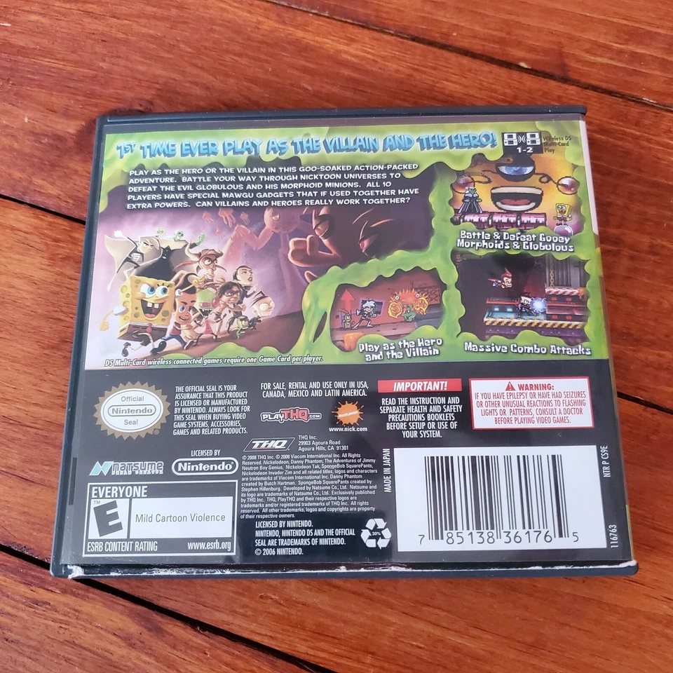 Nintendo DS SpongeBob SquarePants Game Nicktoons Globs of Doom 2008 - Image 2 of 4
