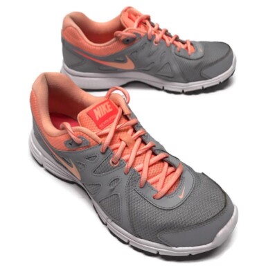 Nike Women's Revolution 2 Running Shoe Grey Sunset Glow 554900-030 Size 9.5