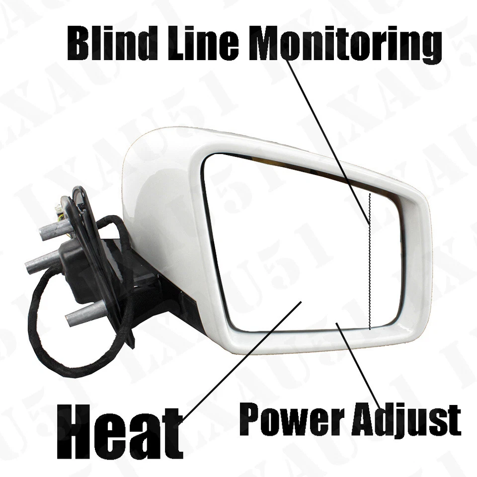 Espelho de poça aquecido pintado à direita para Mercedes Benz W164 X164 2005-2011 - Imagem 3 de 4