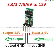 Step-up Power Supply DC 3.3V 3.7V 5V 6V to 12V Boost Voltage Regulator Converter