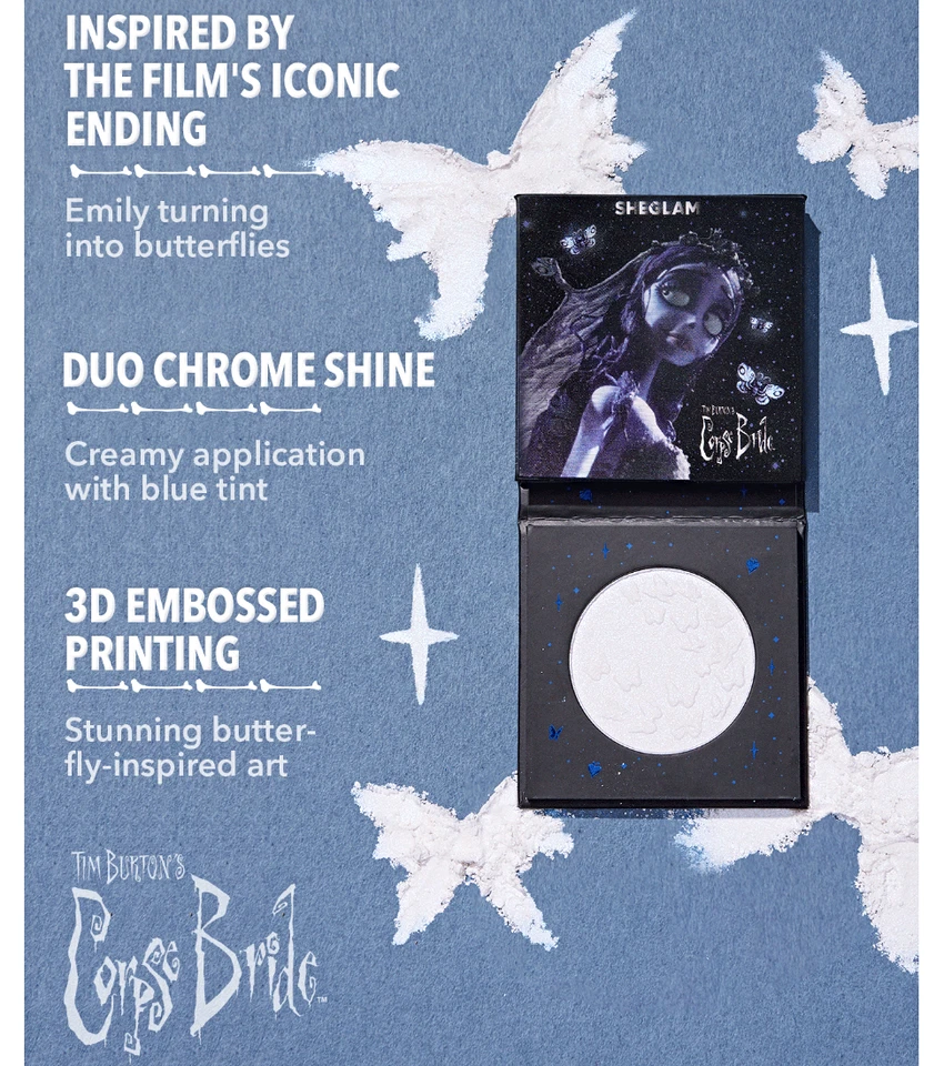 Tim Burton CORPSE BRIDE COLLECTION ~ BEAMING BUTTERFLY HIGHLIGHTER Sheglam Gift - Image 4 of 4