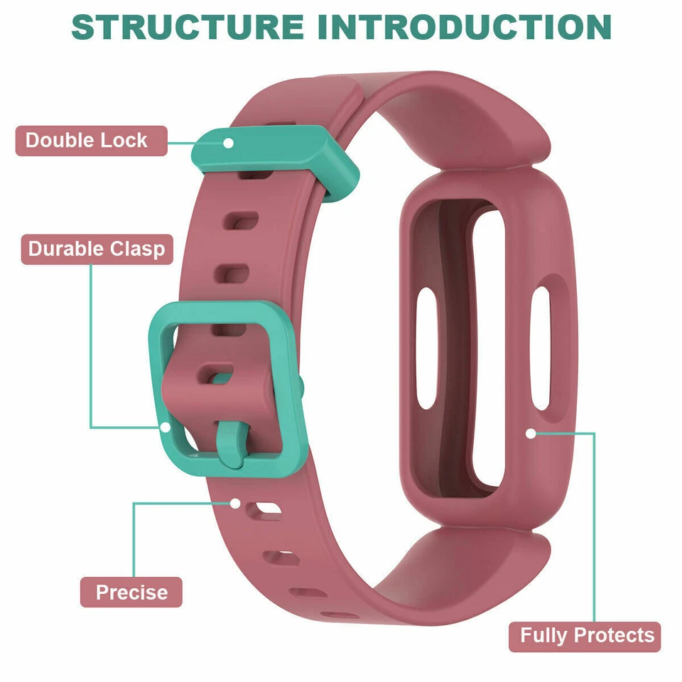 Fitbit Ace 3 Ace 2 Bands Kids Anti-Lost Replacement Wristband Watch Band Strap - image 2 of 3