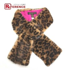 Louis Vuitton M72245 Escharp Vizon Mink Monogram Fur Scarf muffler Used F/S