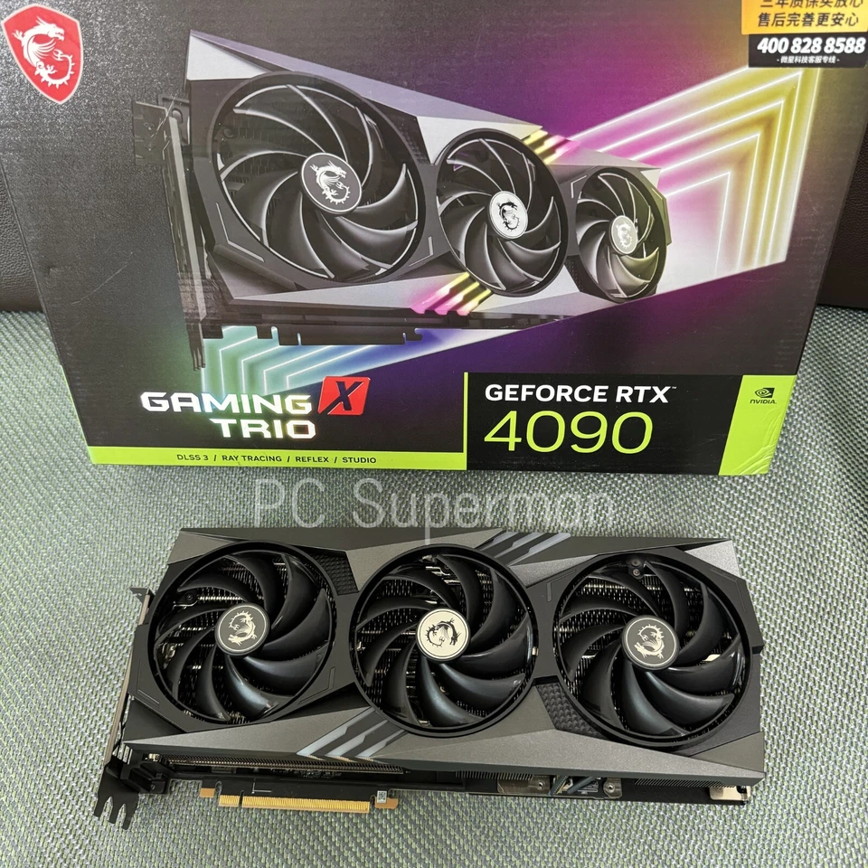 MSI Geforce RTX 4090 GAMING X TRIO (No Core, No VRAM) With Box-(FOR PARTS) - Image 2 of 4