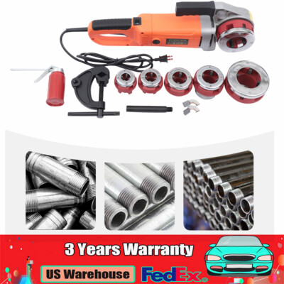 2300W Electric Pipe Threader Pipe Threading Machine 6 Dies 1/2-2'' HD Pipe Cutter