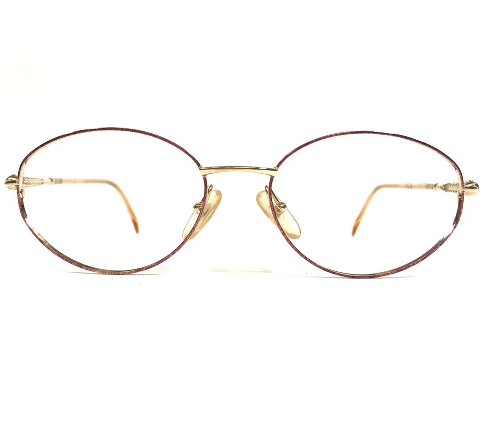 Christian Dior Eyeglasses Frames CD 3570 47O Red Gold Round Full Rim 55-18-135 - Image 2 of 4