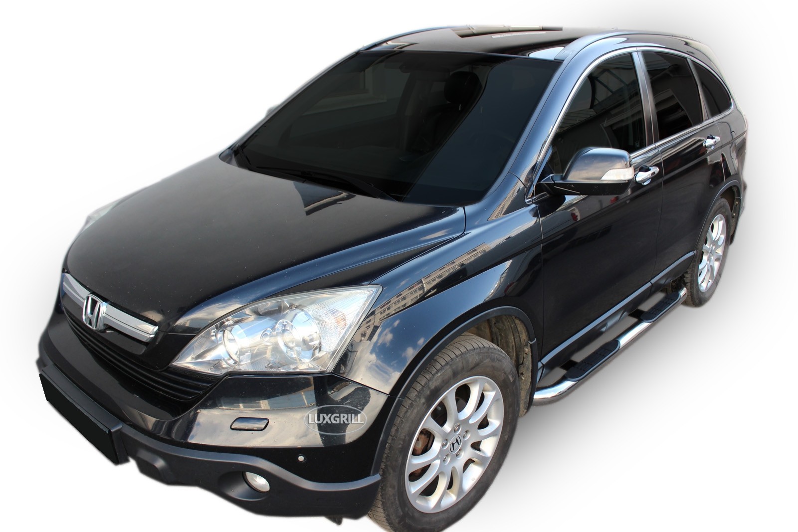 Marche-pieds latéraux pour Honda CR-V 2006-2012 | Tubes de protection en acier inox chromé