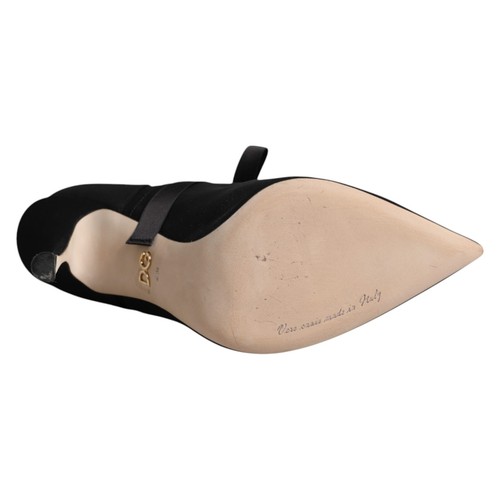 Dolce & Gabbana Zapatos Negros Tacón de Aguja Botas de Media Caña EU40.5/US10 - Imagen 8 de 11